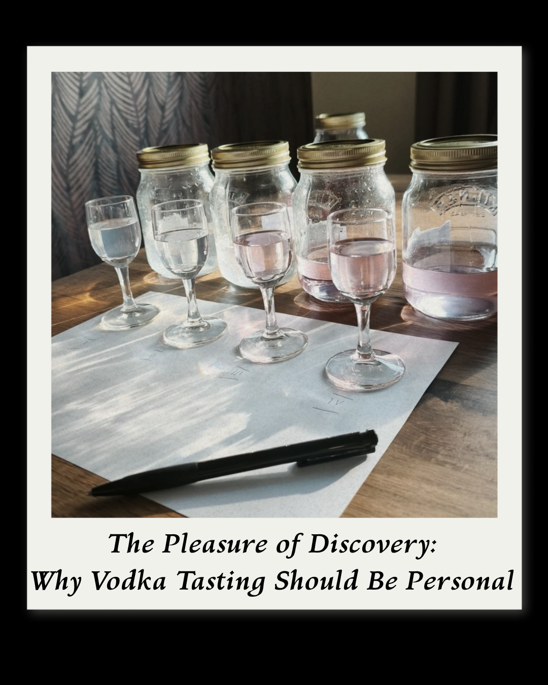 The Pleasure of Discovery: Why Vodka Tasting Should Be Personal