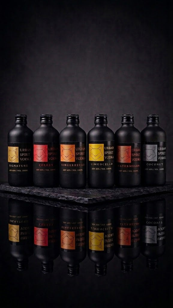 Urban Spirit Vodka - 100ml Miniatures -  Set of 3 - £25 (minimum order 1 set)